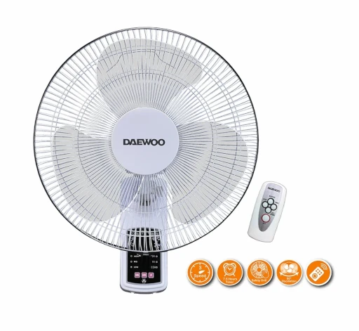WALL FAN 16 INCH  WITH REMOTE CONTROL OSCILLATING DI40-5WFRC