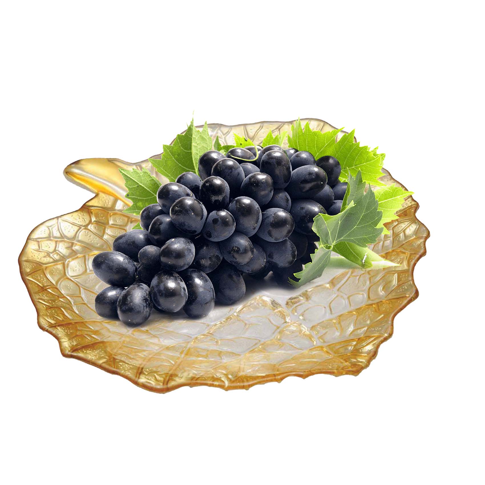 NAMSON HIGH QUALITY  FOOD SERVING TRAY LEAF SHAPE GOLDEN SHADE 20X20X4.5CM MADE IN TAIWAN CO-041PG