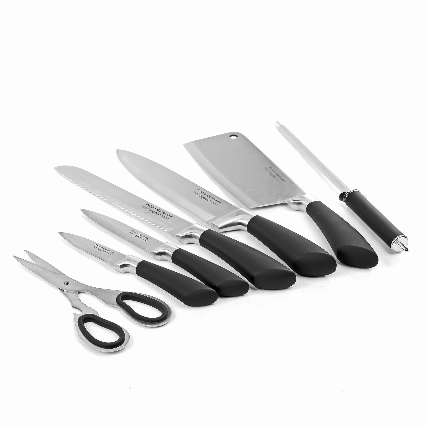 Kitchen knife set, Mr Moos 3 piece unique nested 3 in 1 design knife set  with magnetic acacia wooden holder.: Buy Online at Best Price in UAE 