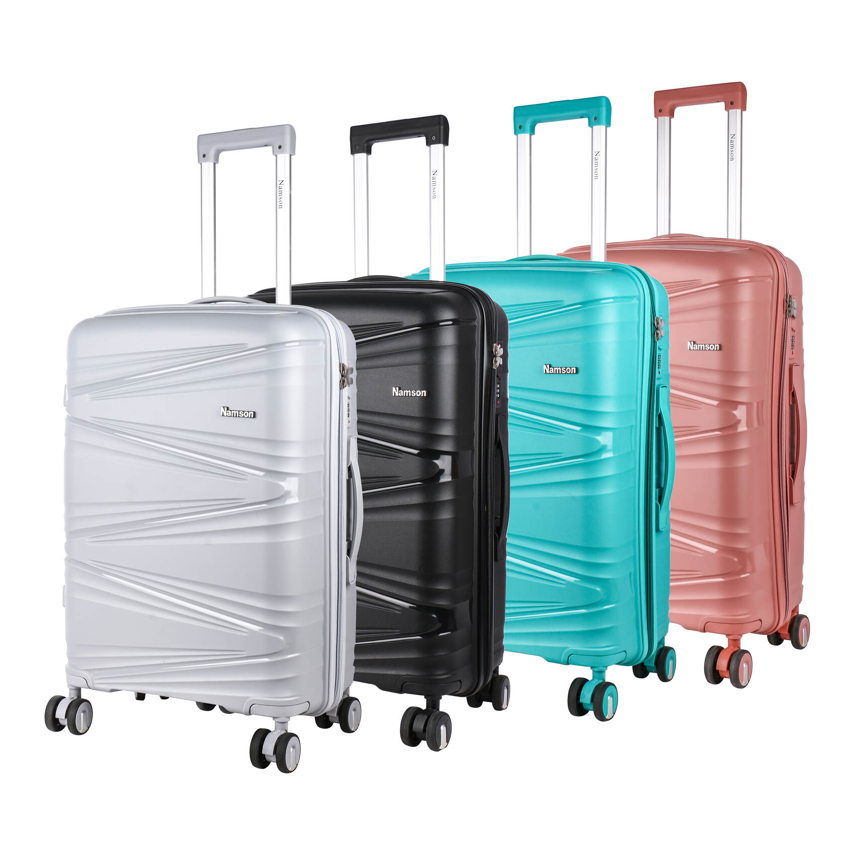 NAMSON 24 INCH LUGGAGE TROLLEY SUITCASE 65L | 10 - 15 KG WITH TELESCOPIC HANDLE NA-7869-24 | LIGHT WEIGHT  | WATER RESISTANT | PREMIUM QUALITY | FLEXIBLE | 360 SPINNING 4 DOUBLE WHEELS | NON BREAKABLE | DOUBLE ZIPPER | MULTIPLE LOCKING SYSTEM