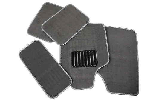 AUTOCARE Car Luxe Carpet Floor Mats Set Rubber Lined All-Weather Heavy-Duty Vehicle Protection (4-Piece) TS-003G