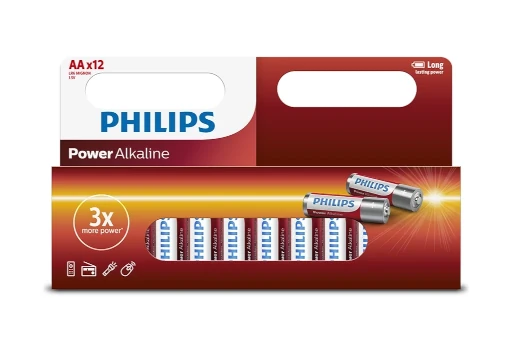 PHILIPS 12 PIECES POWER ALKALINE BATTERY AA 1.5V LR6P12B/97
