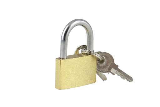 MEGA BRASS PADLOCK 30MM M13120 CHROME PLATED HARDENED SHACKLE SULT FOR : LUGAGE . LOCKERS . CABINETS
