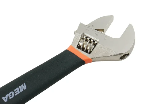 MEGA ADJUSTABLE WRENCH 8   22428 CUSHION GRIP PRECISION FORGED NICKEL FINISHED HEAT TREATED