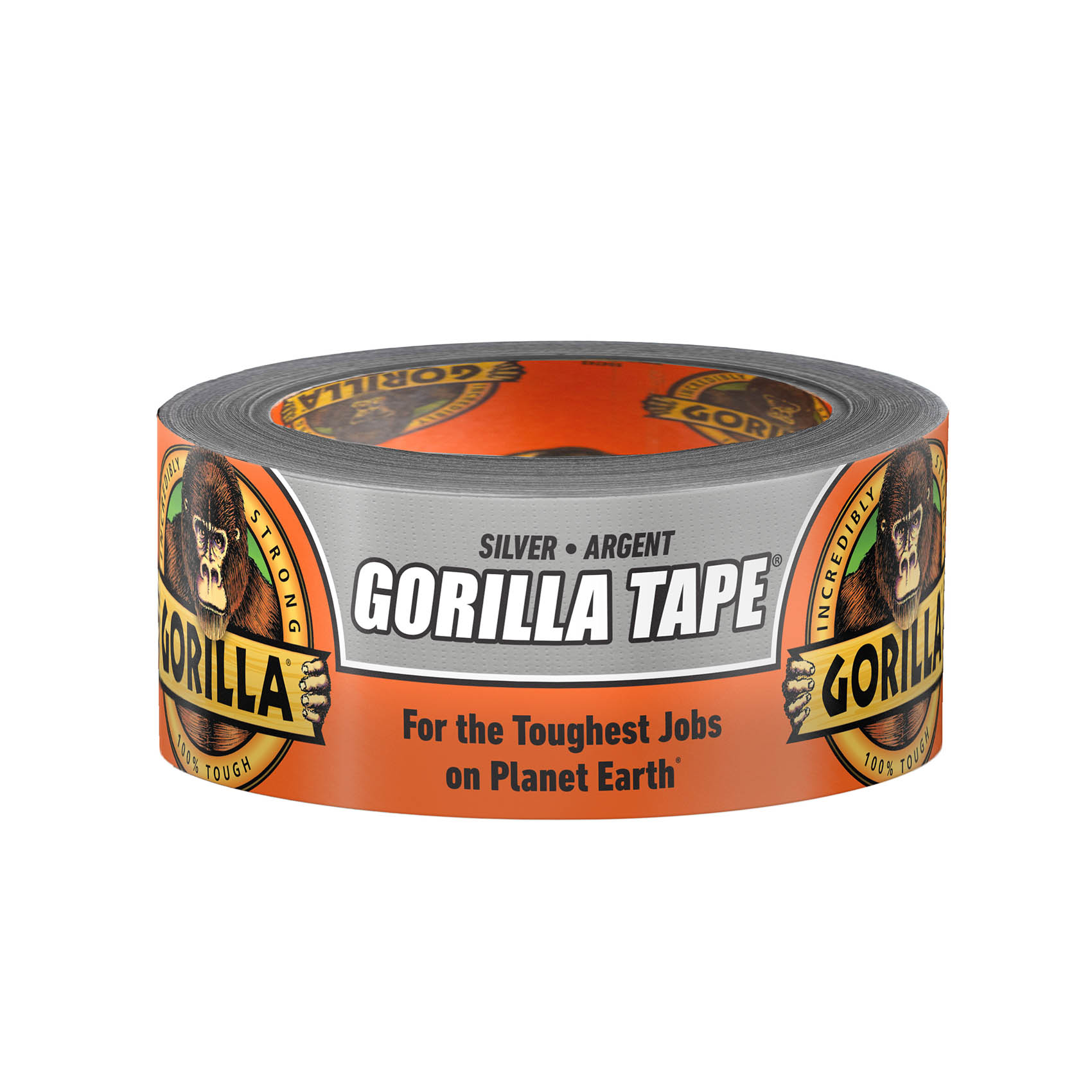 GORILLA 1.88" X 10 YD SILVER DUCT TAPE 105463 | DOUBLE-THICK ADHESIVE | RUGGED - WEATHER-RESISTANT SHELL | TOUGH REINFORCED BACKING | MADE IN USA