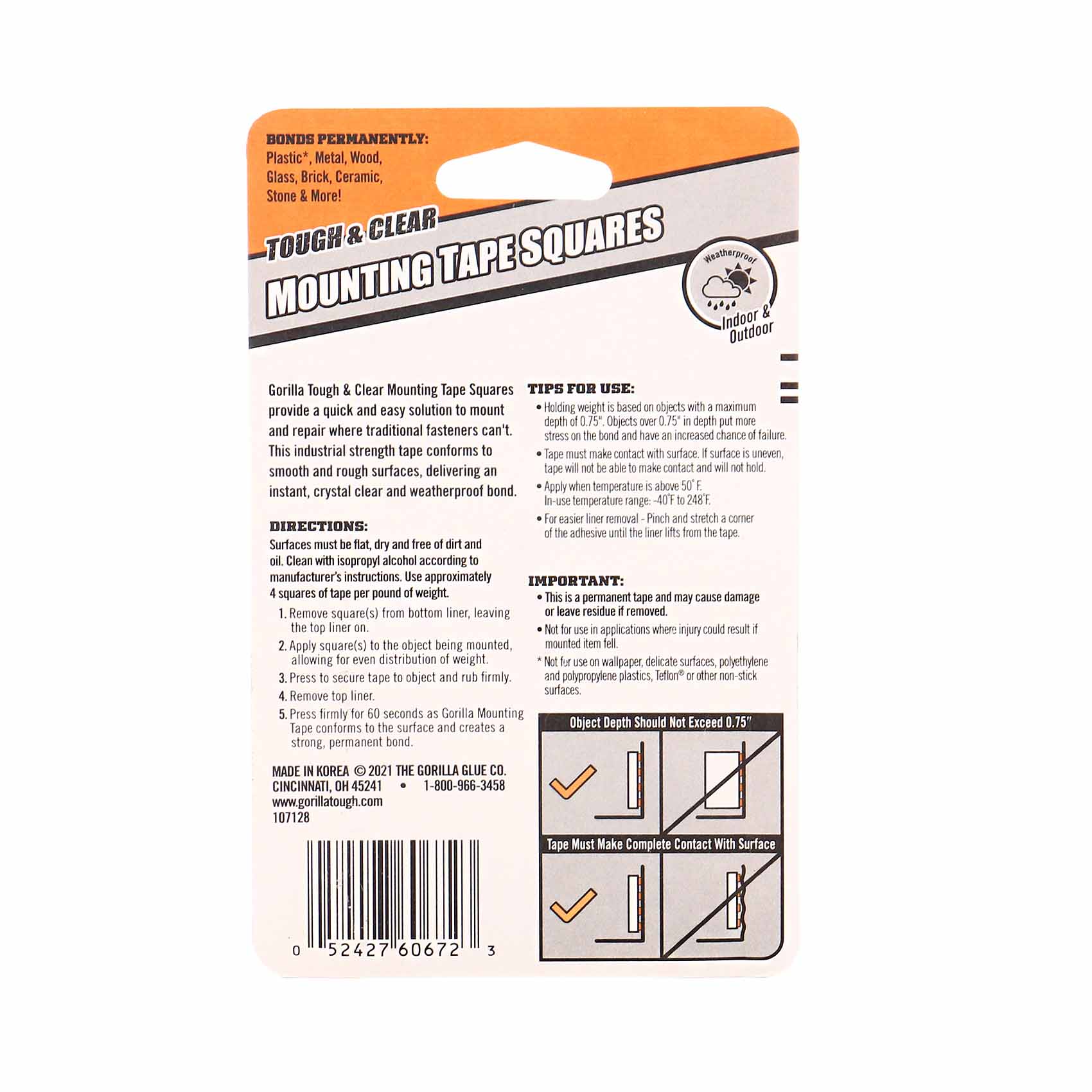 GORILLA MOUNTING TAPE 052427606723