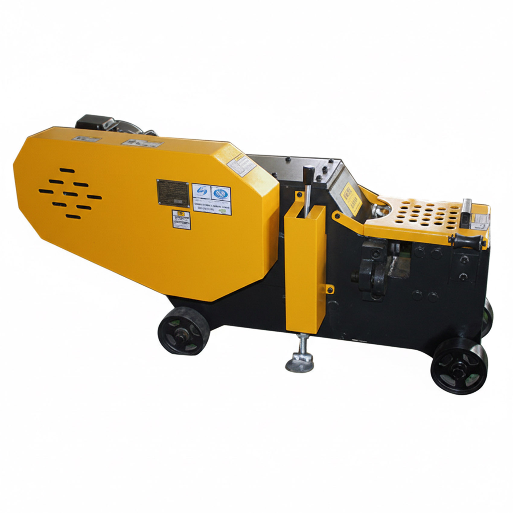 GUTE 6-40MM STEEL BAR CUTTER MACHINE 4HP 3 PHASE GQ50A HEAVY-DUTY IRON REBAR CUTTER WITH 4 WHEELS | 32T/MIN