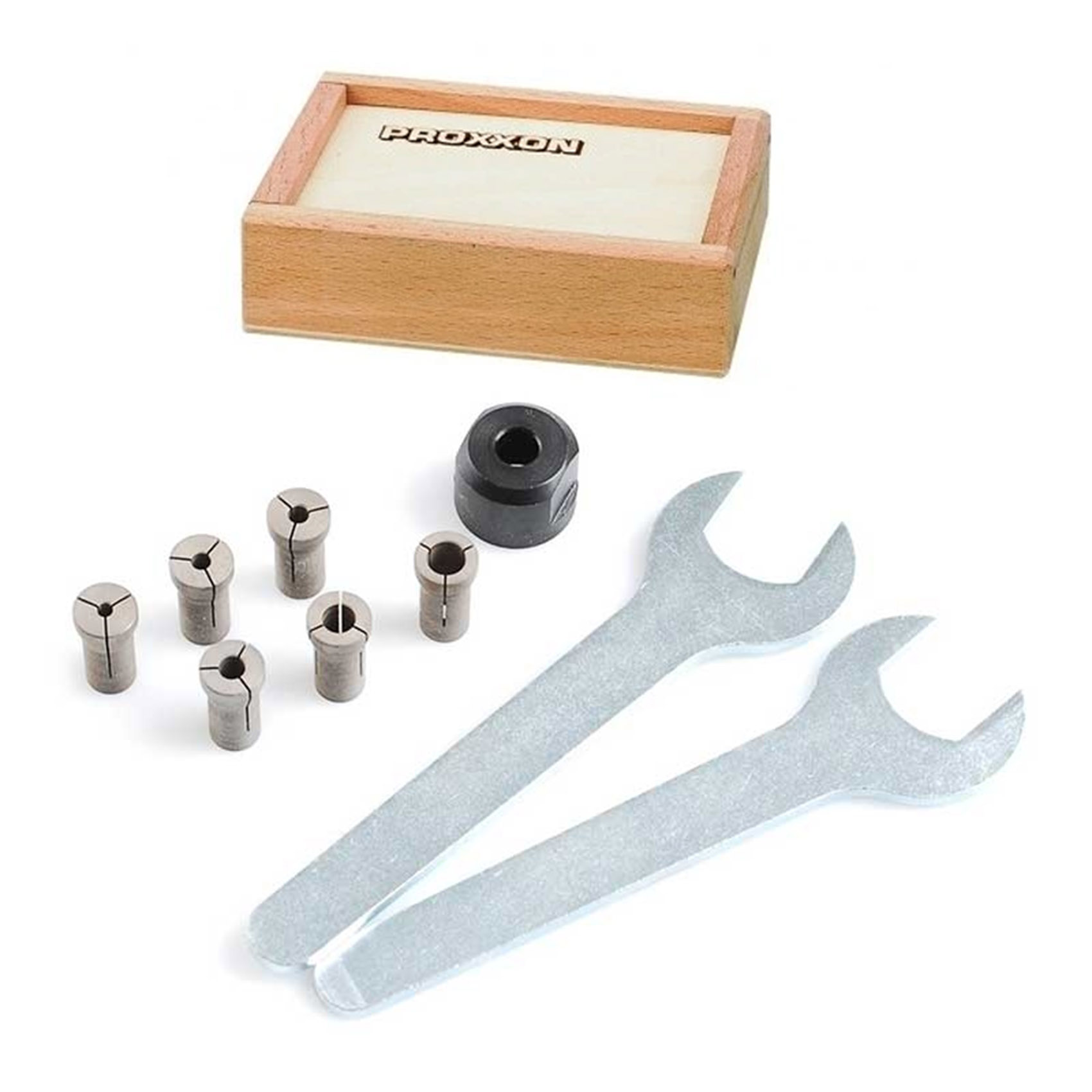 PROXXON 28200 COLLET SET FOR DRILL PRESS TBH | PRECISION DRILL PRESS COLLETS | HIGH ACCURACY TOOL HOLDING | MADE IN GERMANY