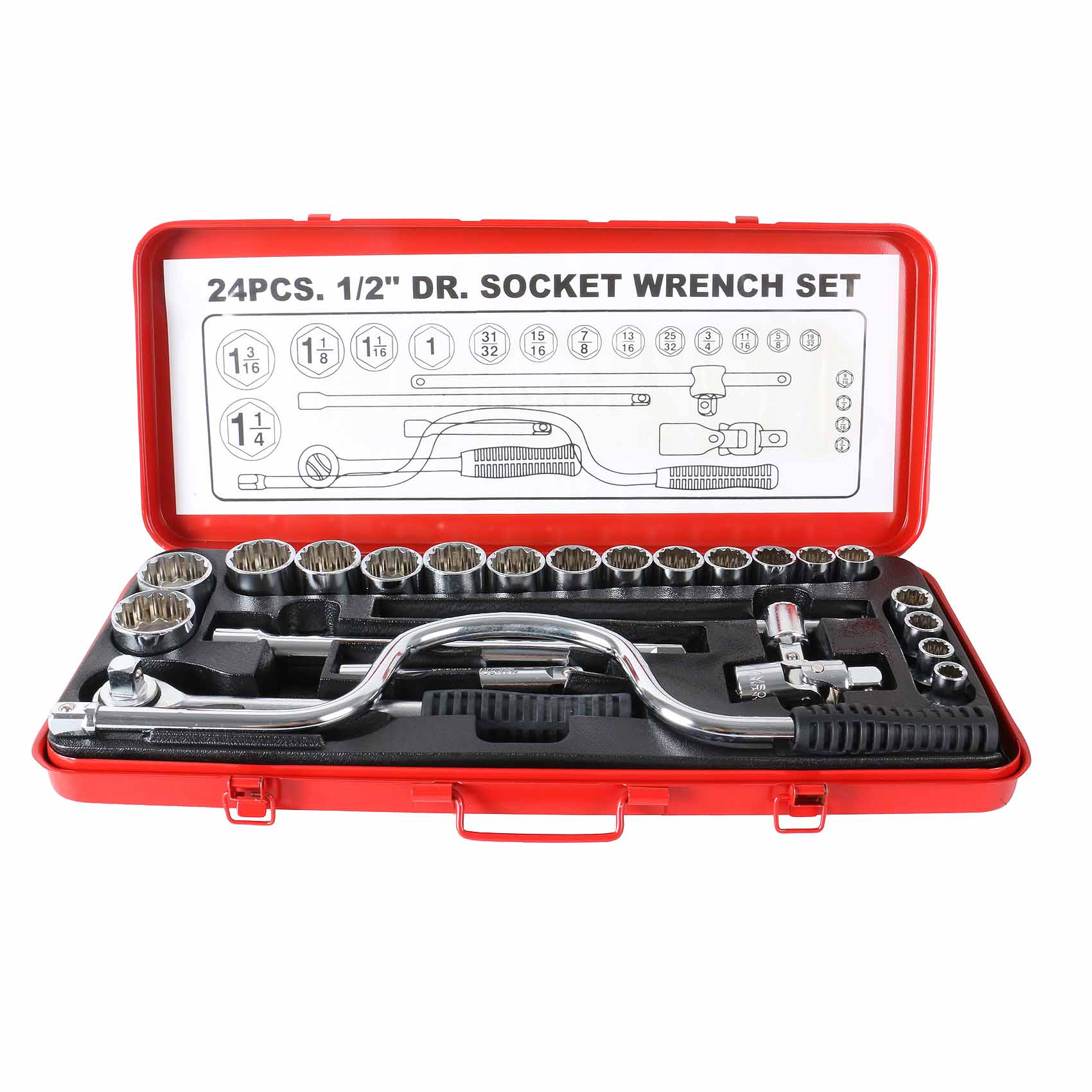 NAMSON 24 PCS 3/8" DR. SOCKET SET 95443 | PROFESSIONAL TOOL KIT | MECHANICAL, INDUSTRY, GARAGE, AUTOMOTIVE, WORKSHOP, DIY | MADE IN TAIWAN