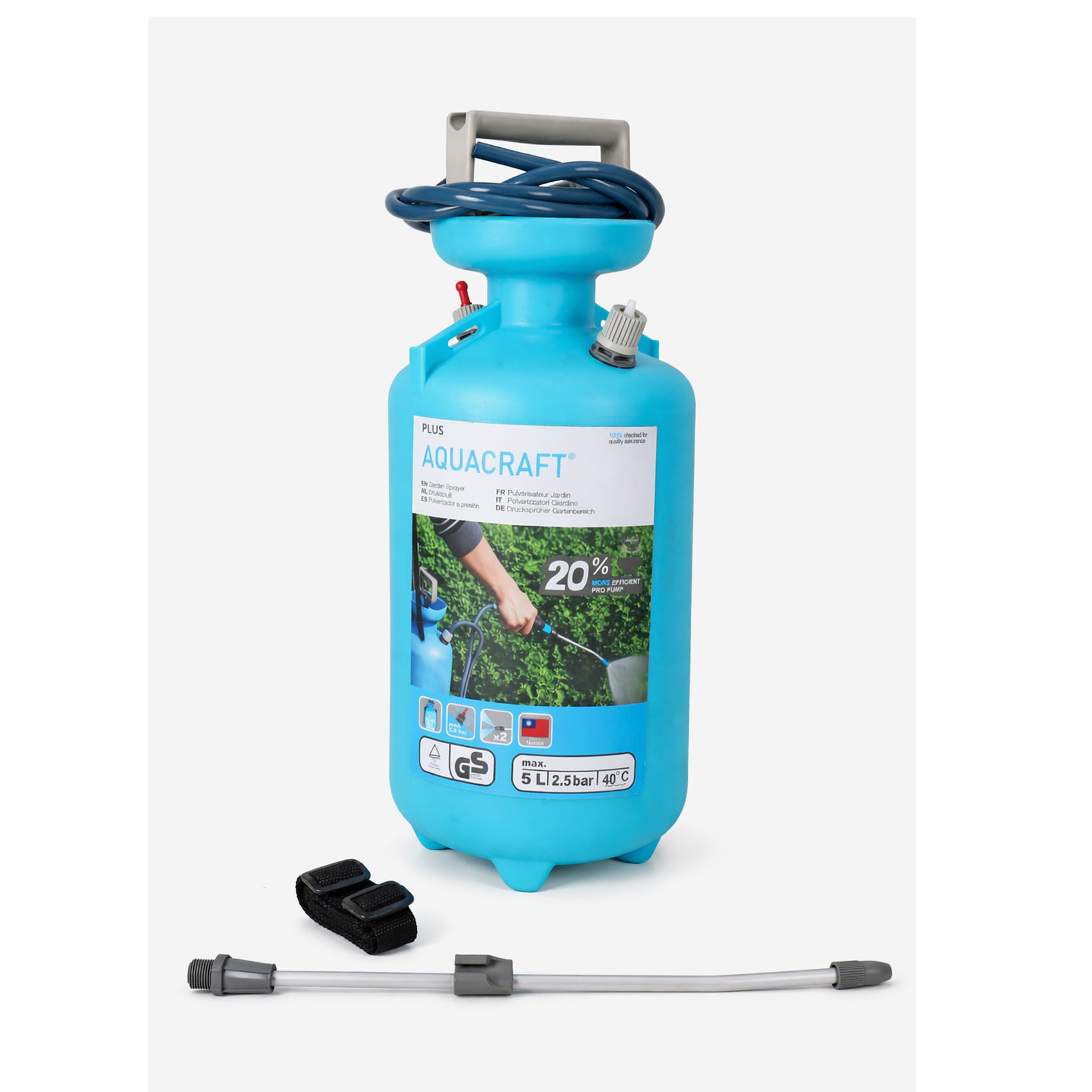AQUACRAFT 5L PRIMIUM PRESSURE SPRAYER 2.5 BAR 970080 | PUMP SPRAYER | PREMIUM QUALITY | GARDENING, IRRIGATION, AGRICULTURAL | MADE IN TAIWAN