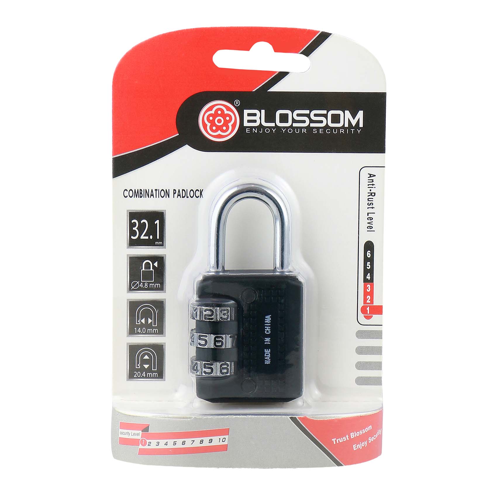 BLOSSOM COMBINATION PADLOCK 3 DIGITS NL410 32 MM 62911162023636291116202363_647.jpg