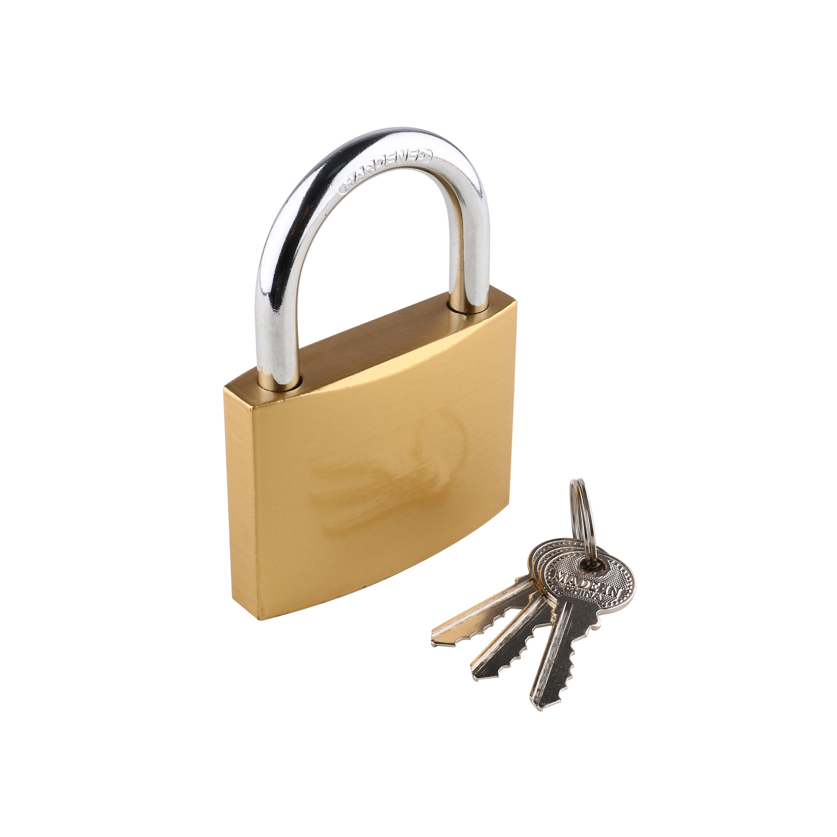 MEGA 50MM BRASS PADLOCK WITH 3 KEYS M27201 - Image 3
