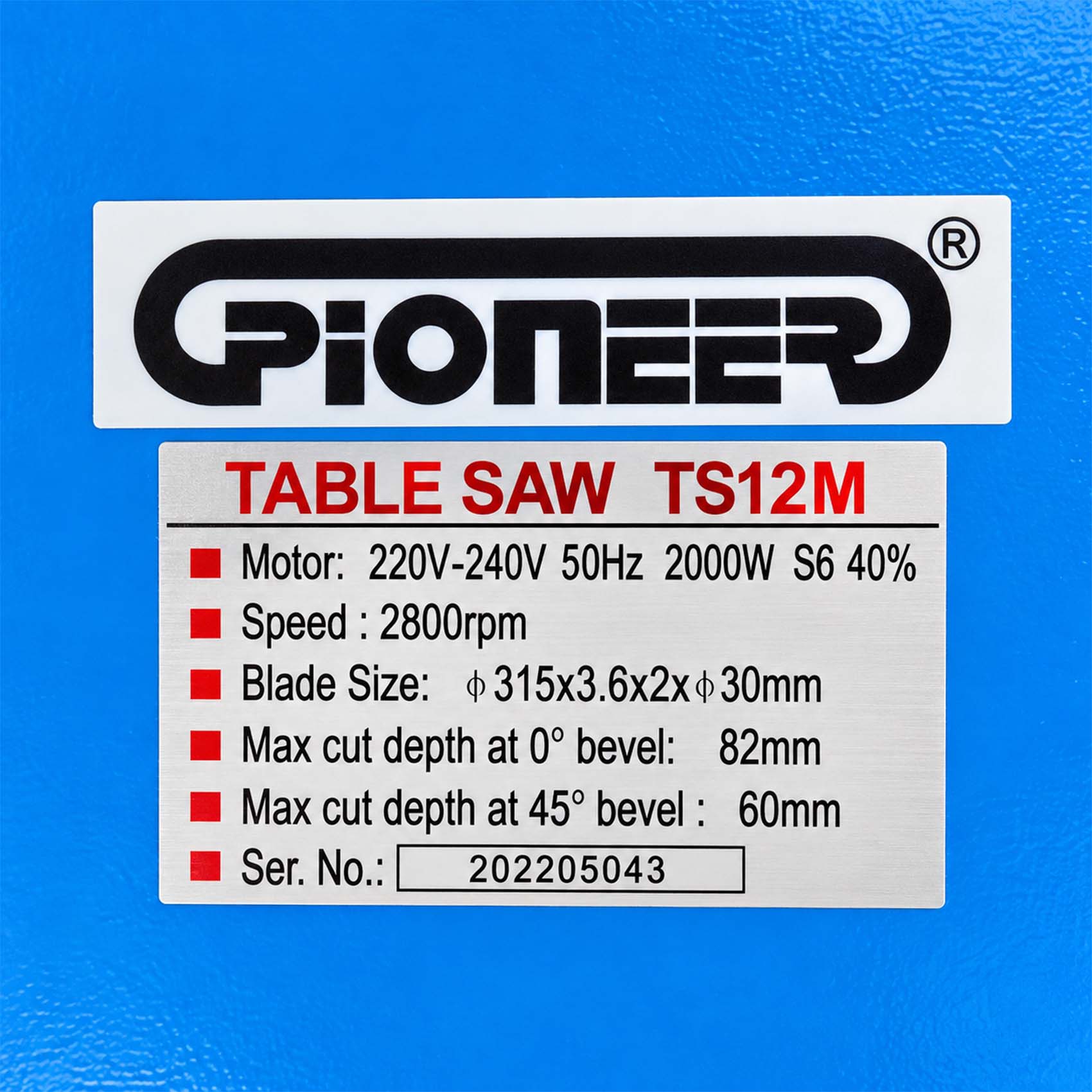 PIONEER  12 INCH TABLE SAW WITH BLADE TS315A (TS12M) 102-0706291116308799_730.jpg