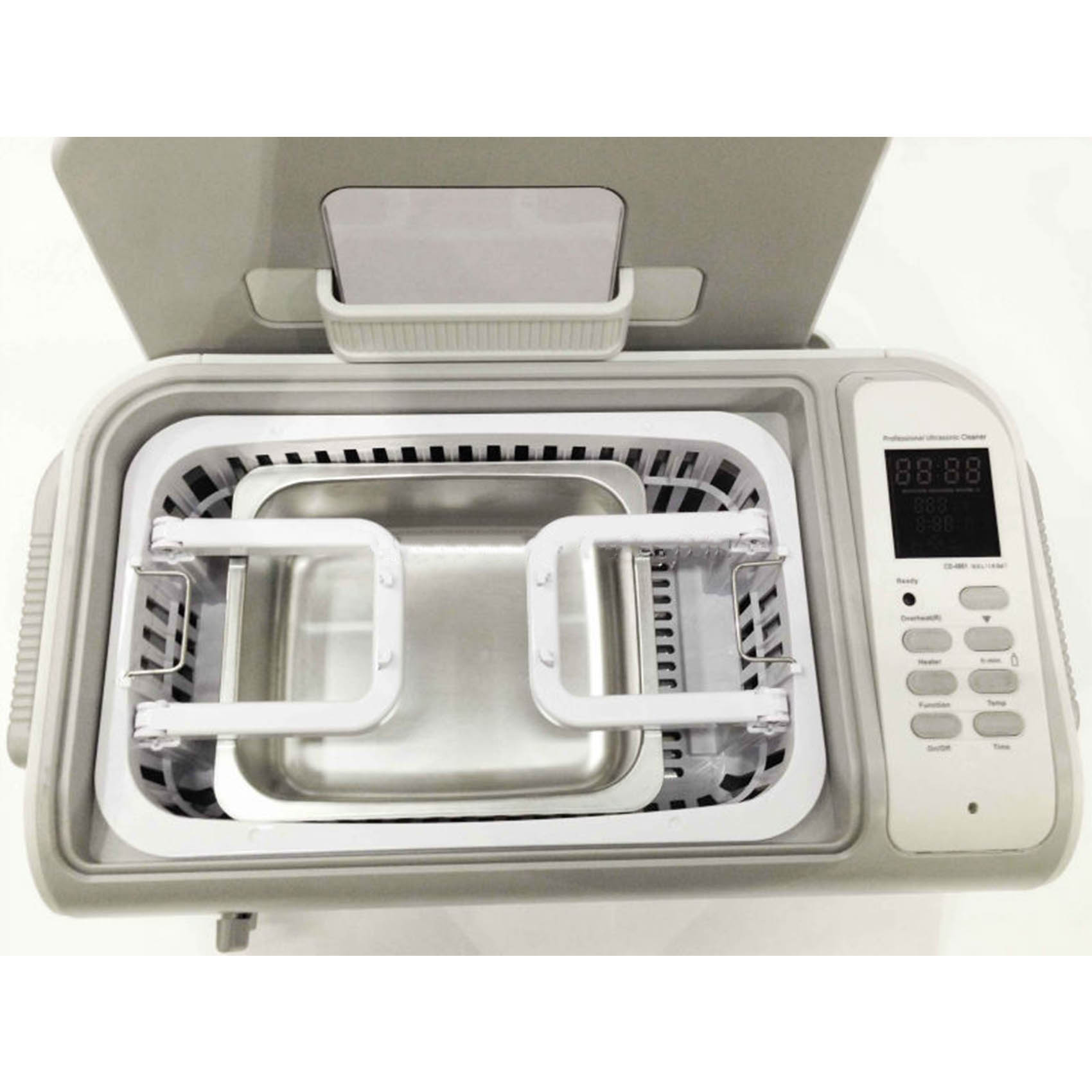 6L PROFESSIONAL ULTRASONIC CLEANER 35000HZ CD-4861 | 2 INSUSTRIAL GRADE ULTRASONIC TRANSDUCERS WITH 2 CERAMIC HEATERS  | 300W | 1-30MIN TIMER SETTING, 5 TEMPERATURE SETTING | WATER-PROOF AND DROP-PROOF | JEWELRY, DENTAL CLINICS, OPTICAL
