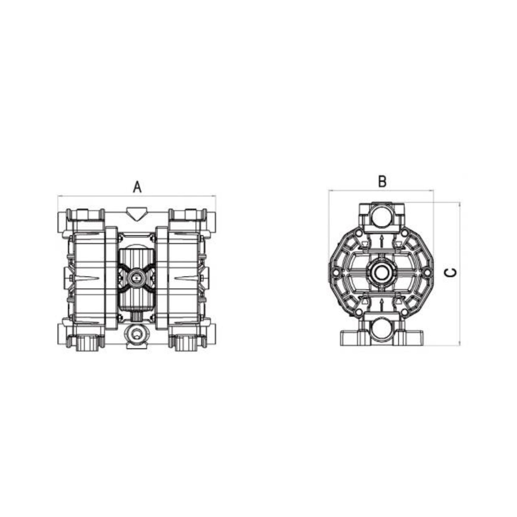 MECLUBE A110  028-A110-AB2 ALUMINIUM AIR-OPERATED DIAPHRAGM PUMP 3/4" 110 L/MIN6295123308223_054.jpg