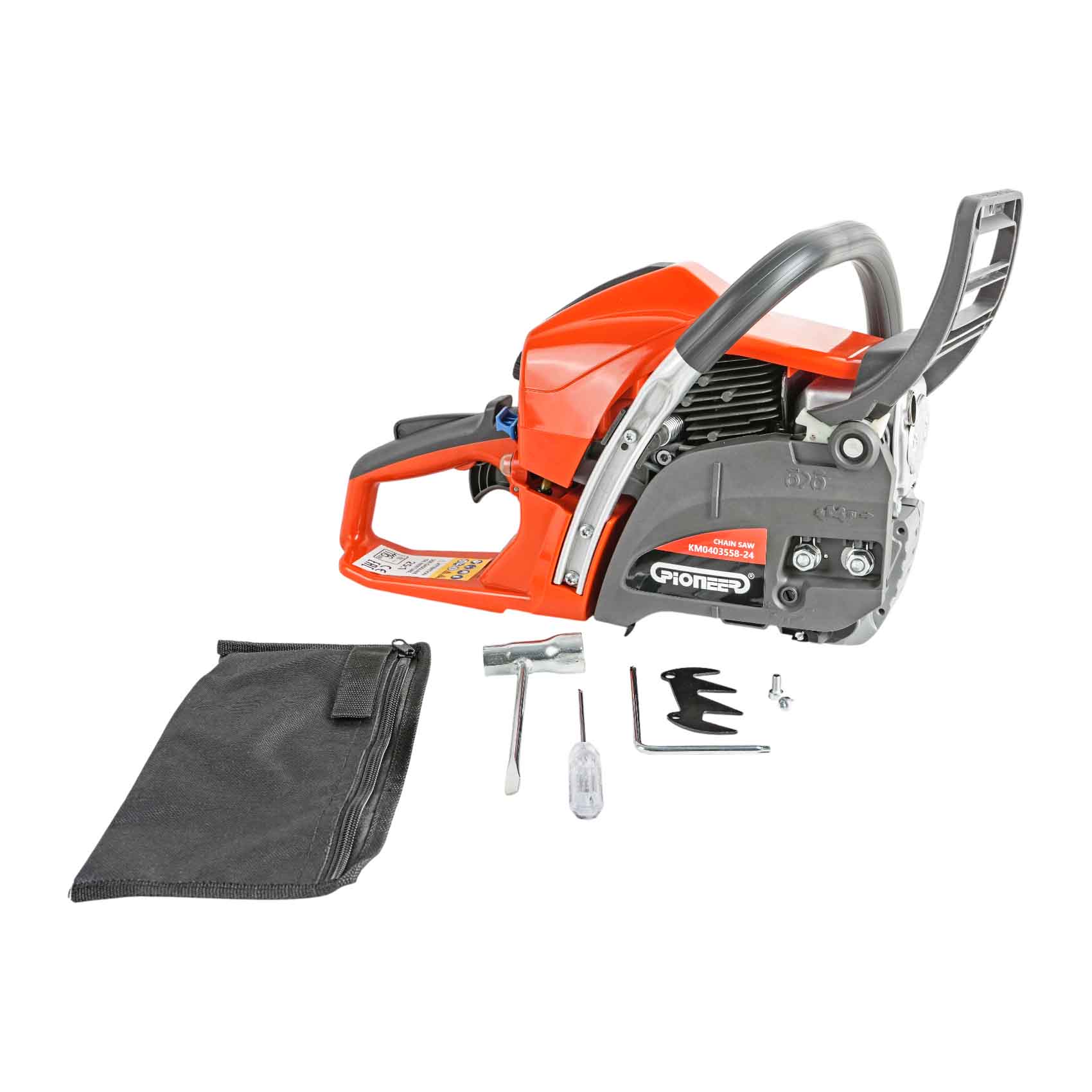 PIONEER KNK 24" GASOLINE CHAIN SAW 520ML KM0403558-24 2.6KW | IDEAL FOR SMALL HOUSEHOLD JOBS| GARDEN POWER TOOLS - Image 3