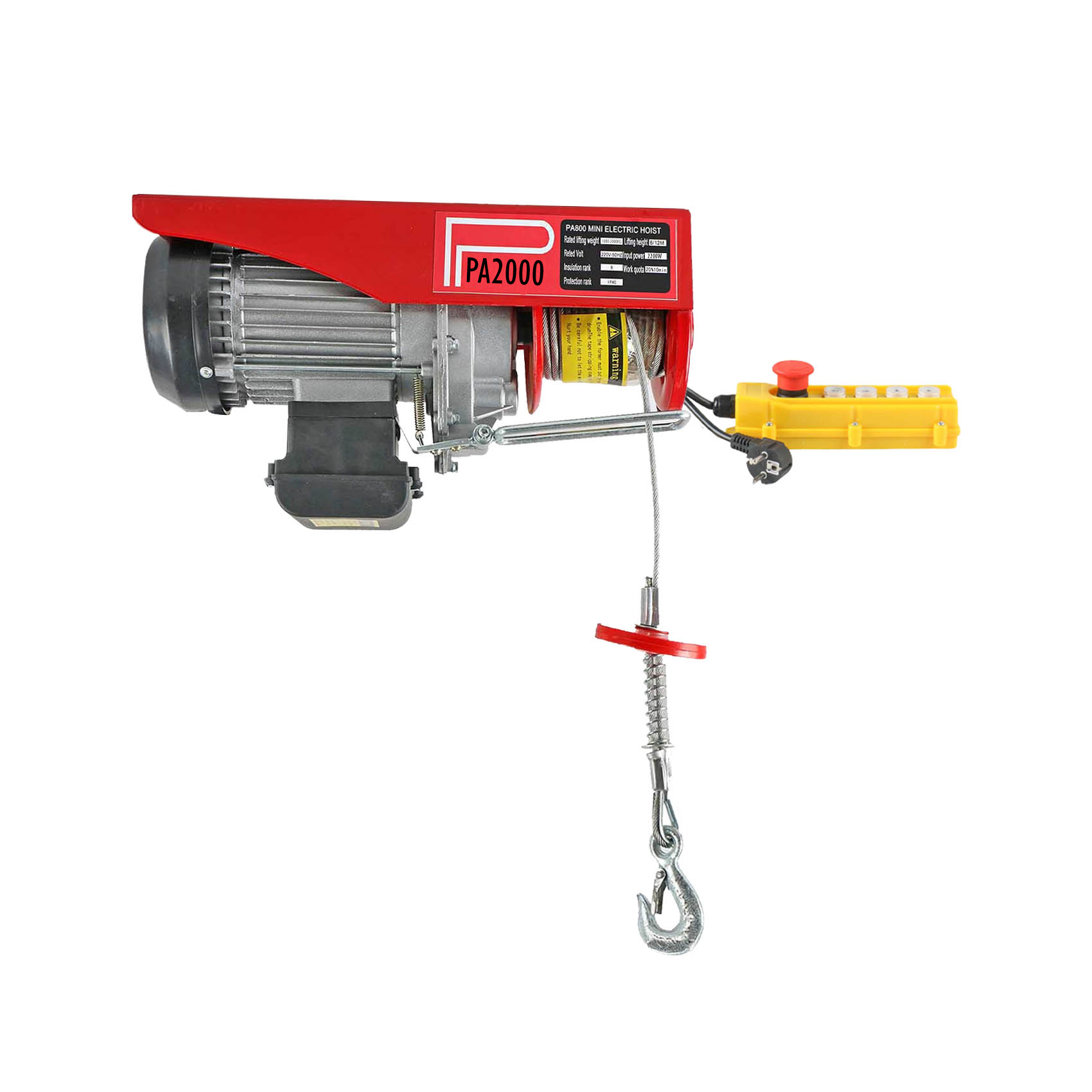 NAMSON ELECTRIC WIRE ROPE HOIST WITH ELECTRIC I-BEAM MONORAIL TROLLEY 1000/2000KG 2WAY AC EH2000KG 220V LIFTING CRANE | WINCH | SCAFFOLDING WIRE ROPE | WORKSHOP