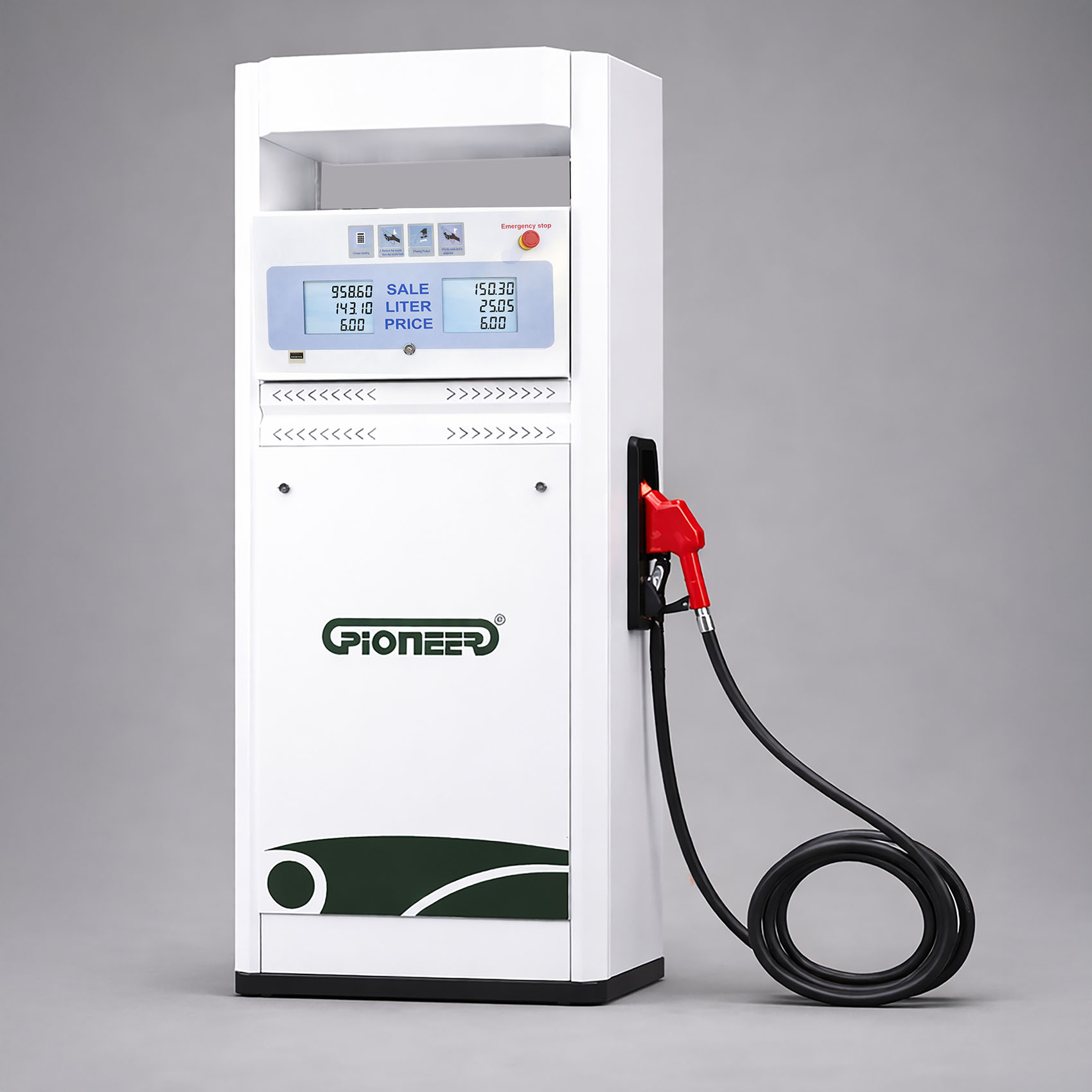 PIONEER DIESEL STATION WITH SINGLE NOZZLE AC1111 | DIGITAL SCREEN WITH KEY PADS | FUEL DISPENSER | 1/2" OUTLET -  1" INLET FUEL NOZZLE WITH HOSE