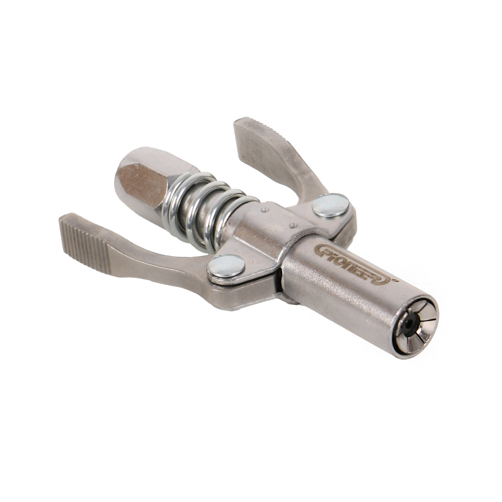 PIONEER 1/8" NPT STEEL HYDRAULIC DOUBLE HANDLE COUPLER GREASE 10000PSI HC-01 | 6 GARRAS | LUBRICANTS, OIL | GREASE GUNS, PNEUMATIC, MANUAL & BATTERY