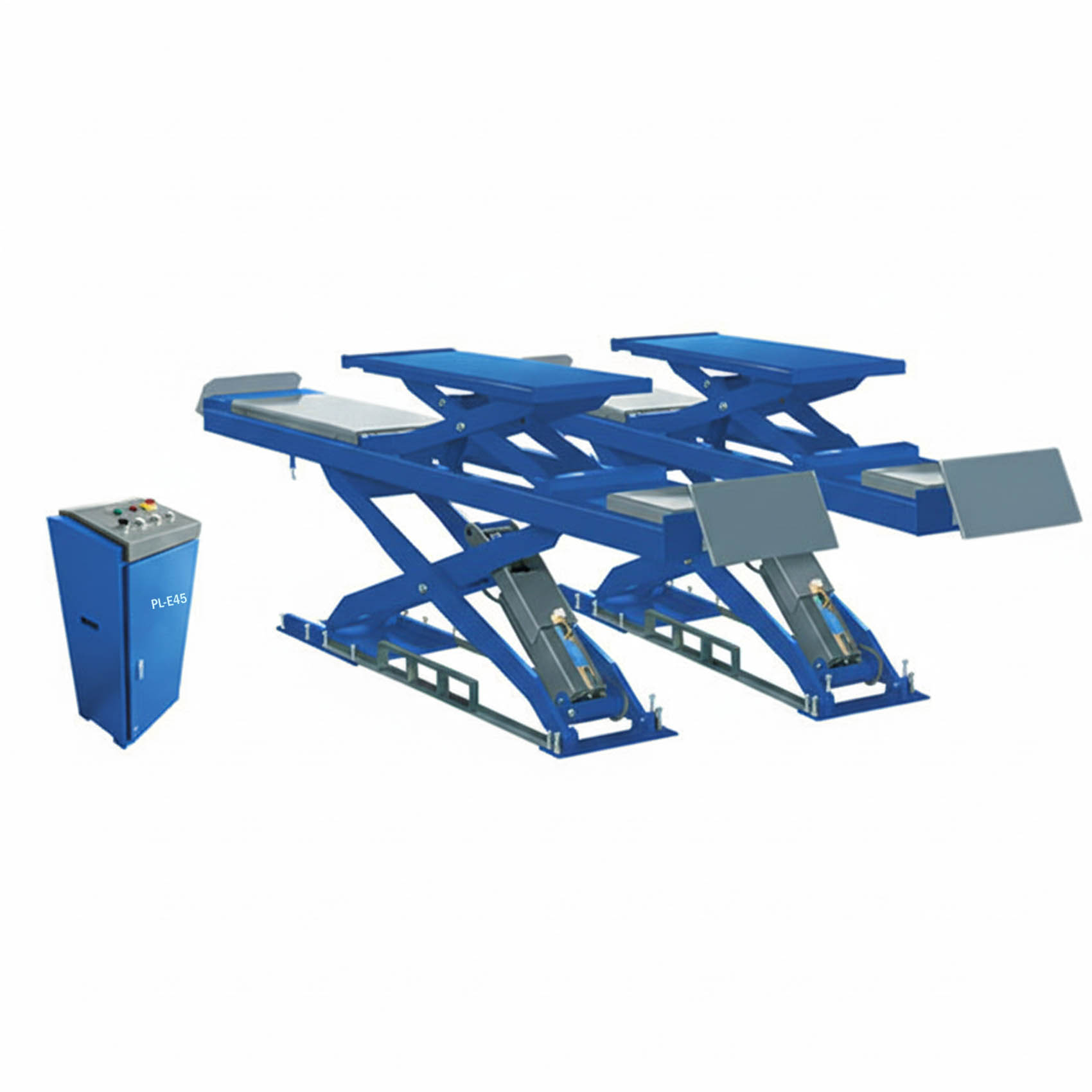 PIONEER 4.5T SCISSOR LIFT DOUBLE LEVEL PLATFORM FULL RISE 1850MM U-D45 SINGLE SIDE EXTENDABLE PLATFORM | FOR GARAGE, WORKSHOP, CAR LIFT GARAGE EQUIPMENTS UAE