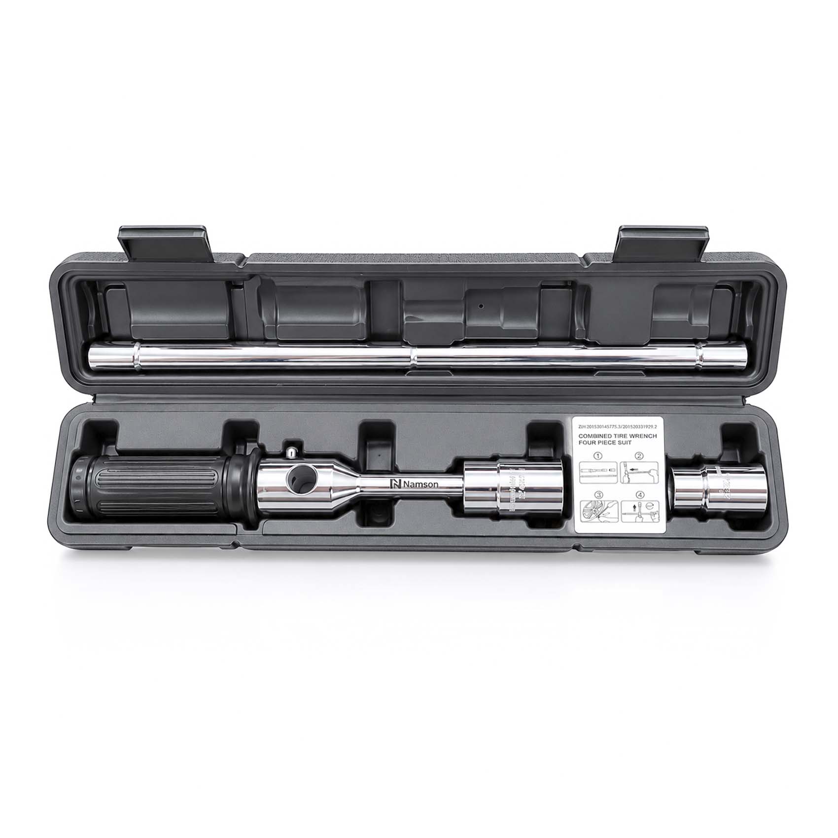 NAMSON 17-23MM ADJUSTABLE CROSS RIM WRENCH WITH 2 SOCKETS 17-19, 21-23MM AND CARRY CASE 093900236295123350741_571.jpg