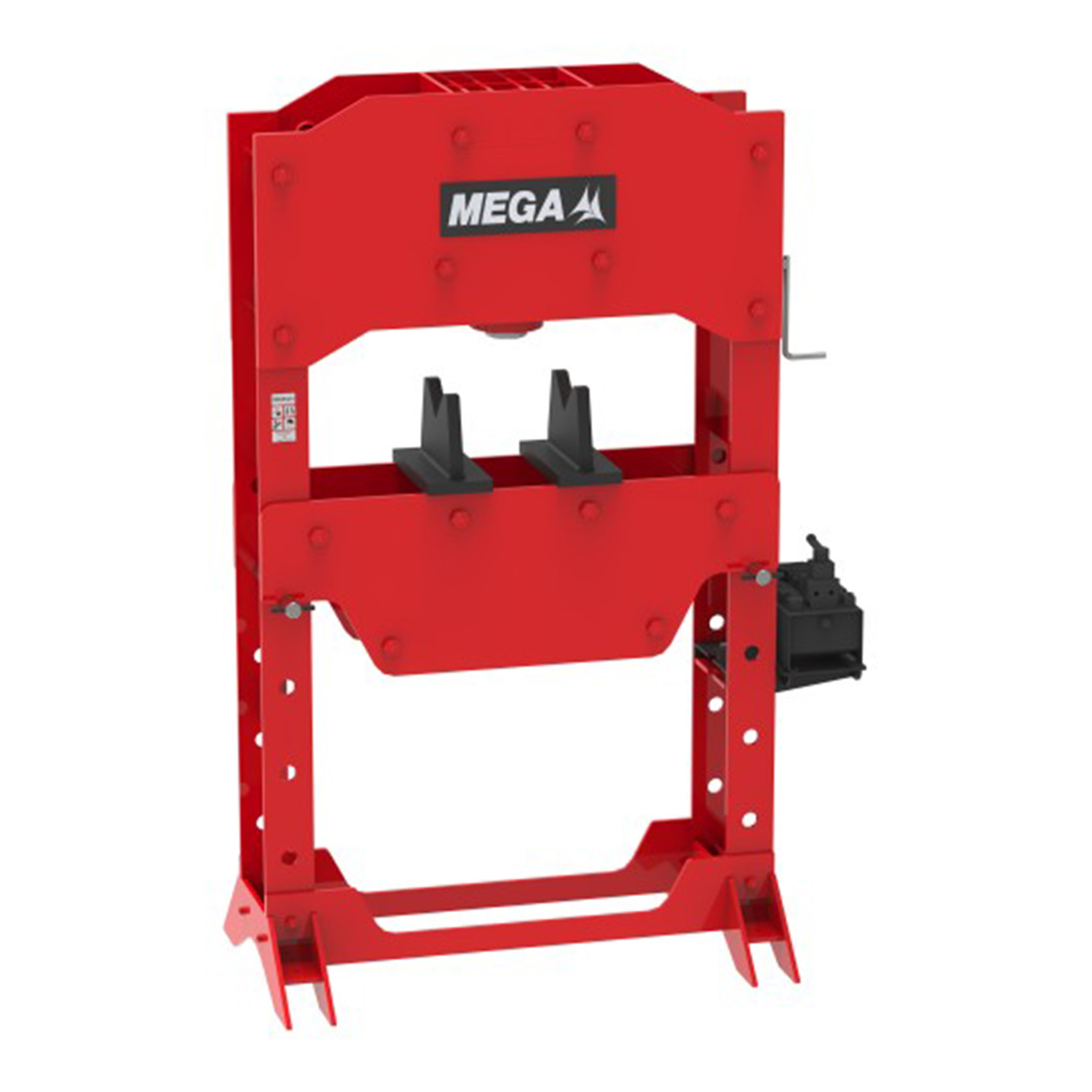 MEGA 100T MANUAL WORKSHOP PRESS K100N | CAPACITY 100 TON | PNEUMATIC TOOL | DOUBLE ACTING HYDRAULIC CYLINDER | FOR PRECISE OPERATION WHEN EXTRACTING | EXTRACTING - BENDING - STRAIGHTENING - PRESSING AND MORE | MADE IN SPAIN
