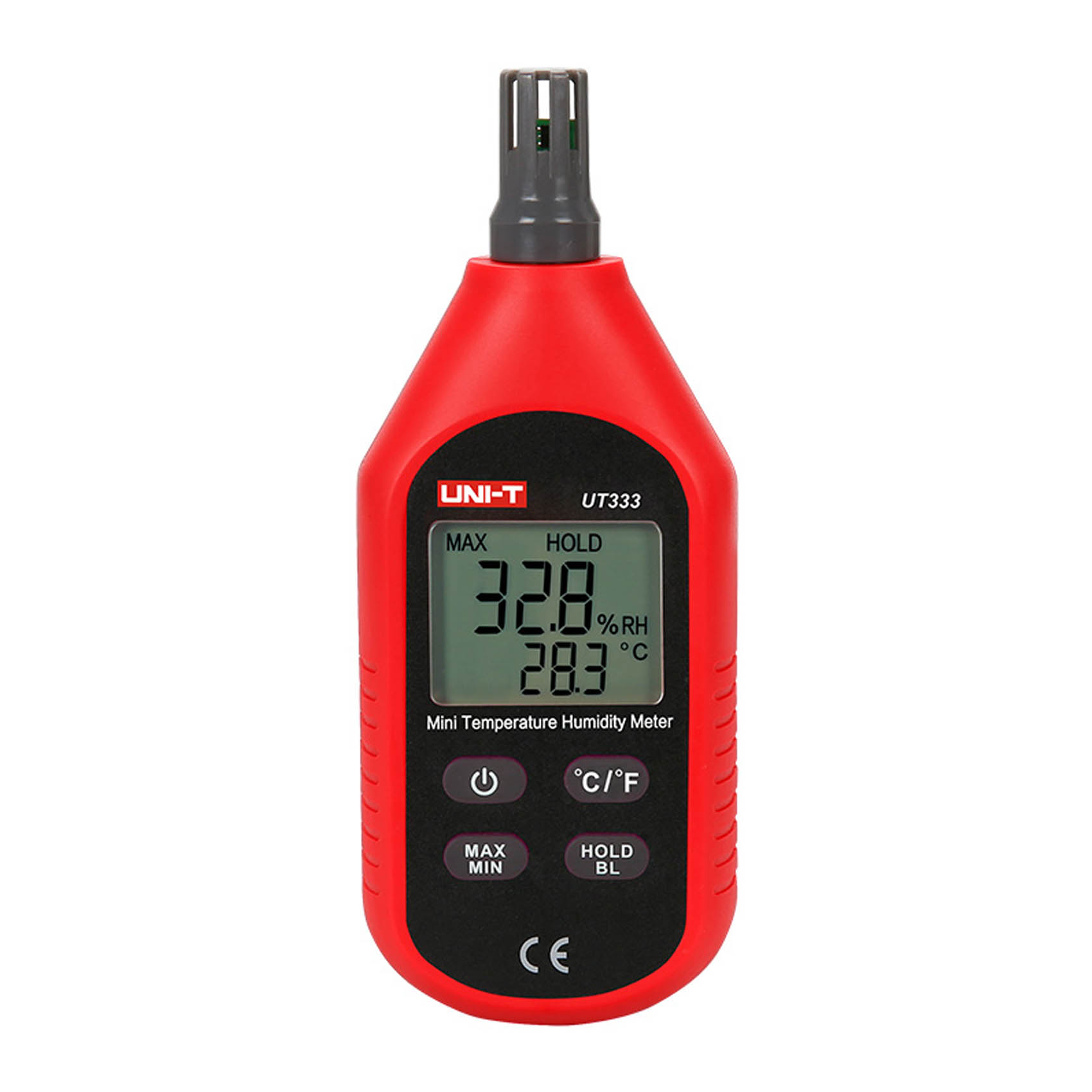 UNI-T MINI TEMPERATURE AND HUMIDITY METER UT333 | CAN MEASURE, PROCESS DATA, AND DISPLAY RESULTS ON LCD | LIGHT WEIGHT, ERGONOMIC DESIGN, USER-FRIENDLY INTERFACE