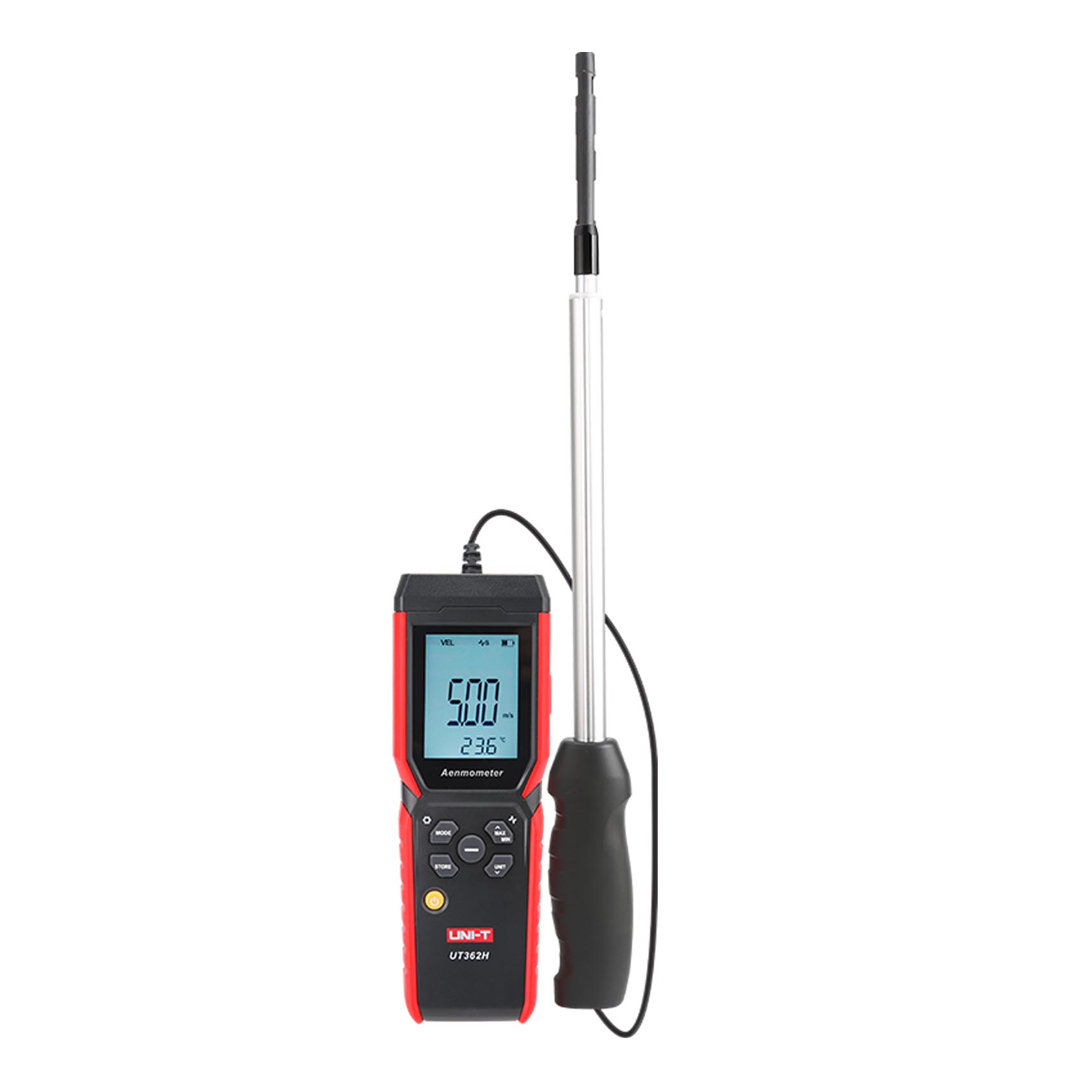 UNI-T HOT WIRE ANEMOMETER HIGH UT362H SENSITIVIE DIGITAL SPEED METER ANEMOMETRO MEASURING | 99 SETS OF DATA STORAGE | FOR VENTILATION DUCTS AIRFLOW MEASURE AND SO ON