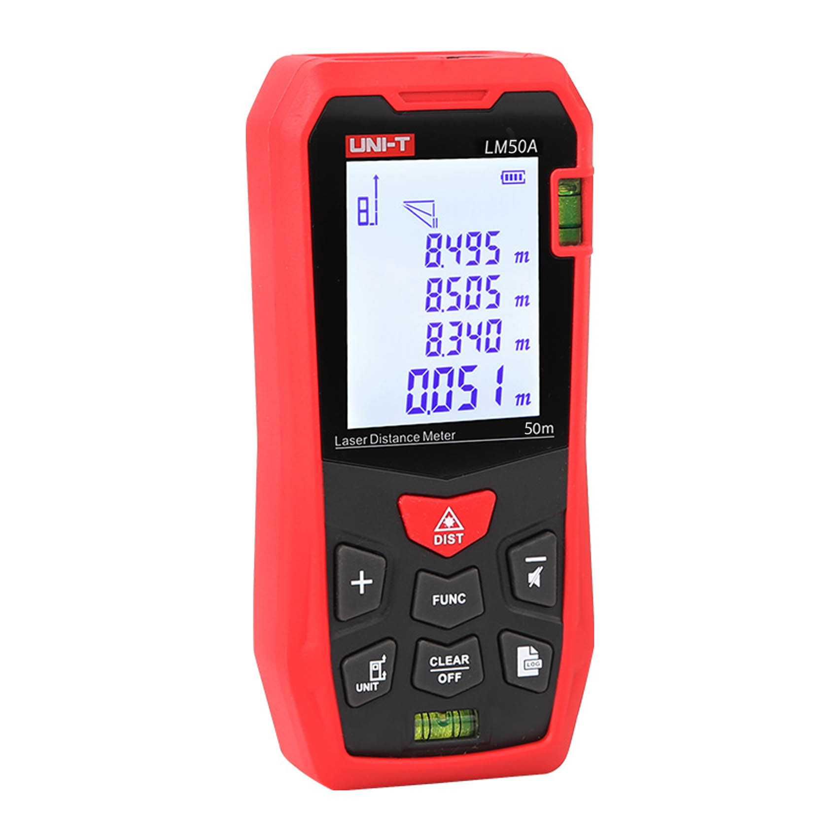 UNI-T 50M LASER DISTANCE METER LM50A | MILLIMETER ACCURACY | QUICK SELF CALCULATION WITH REAL-TIME READOUT | HORIZONTAL AND VERTICAL | INTERIOR-EXTERIOR DESIGN, CONSTRUCTION, FACTORY SUPERVISION, ENGINEERING INSPECTION, REAL ESTATE DEVELOPMENT AND SO ON