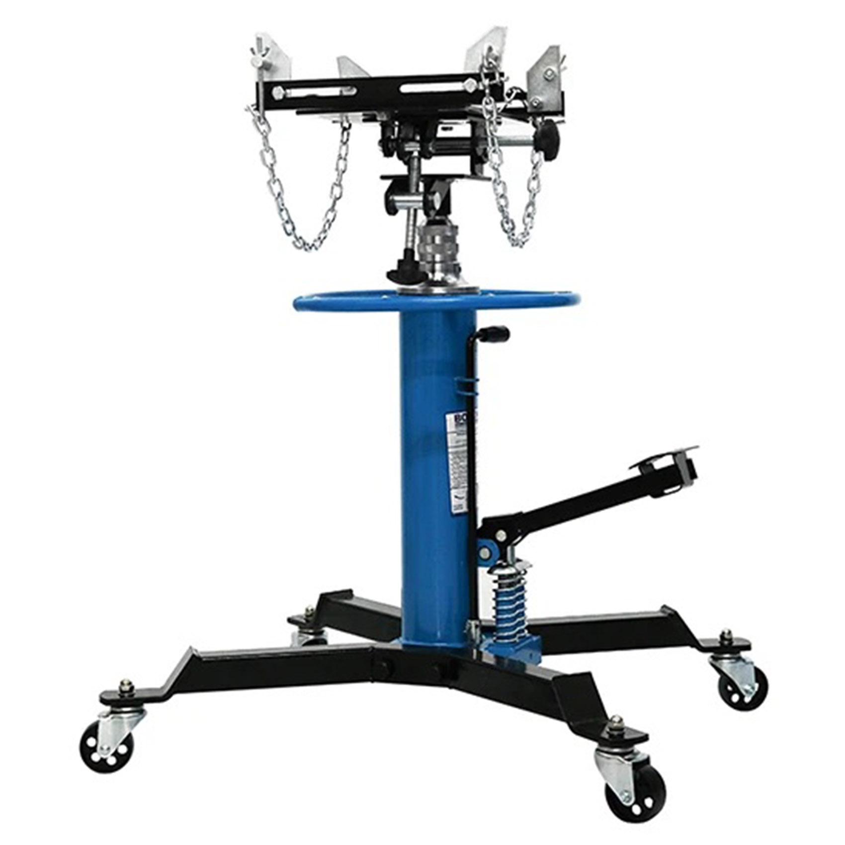 BOVENAU 600KG HYDRAULIC TELESCOPING TRANSMISSION JACK MJ600 2-STAGE TRANSMISSION STAND | FOOT PEDAL | 360° SWIVEL WHEEL | GARAGE-SHOP LIFT HOIST | MADE IN BRAZIL