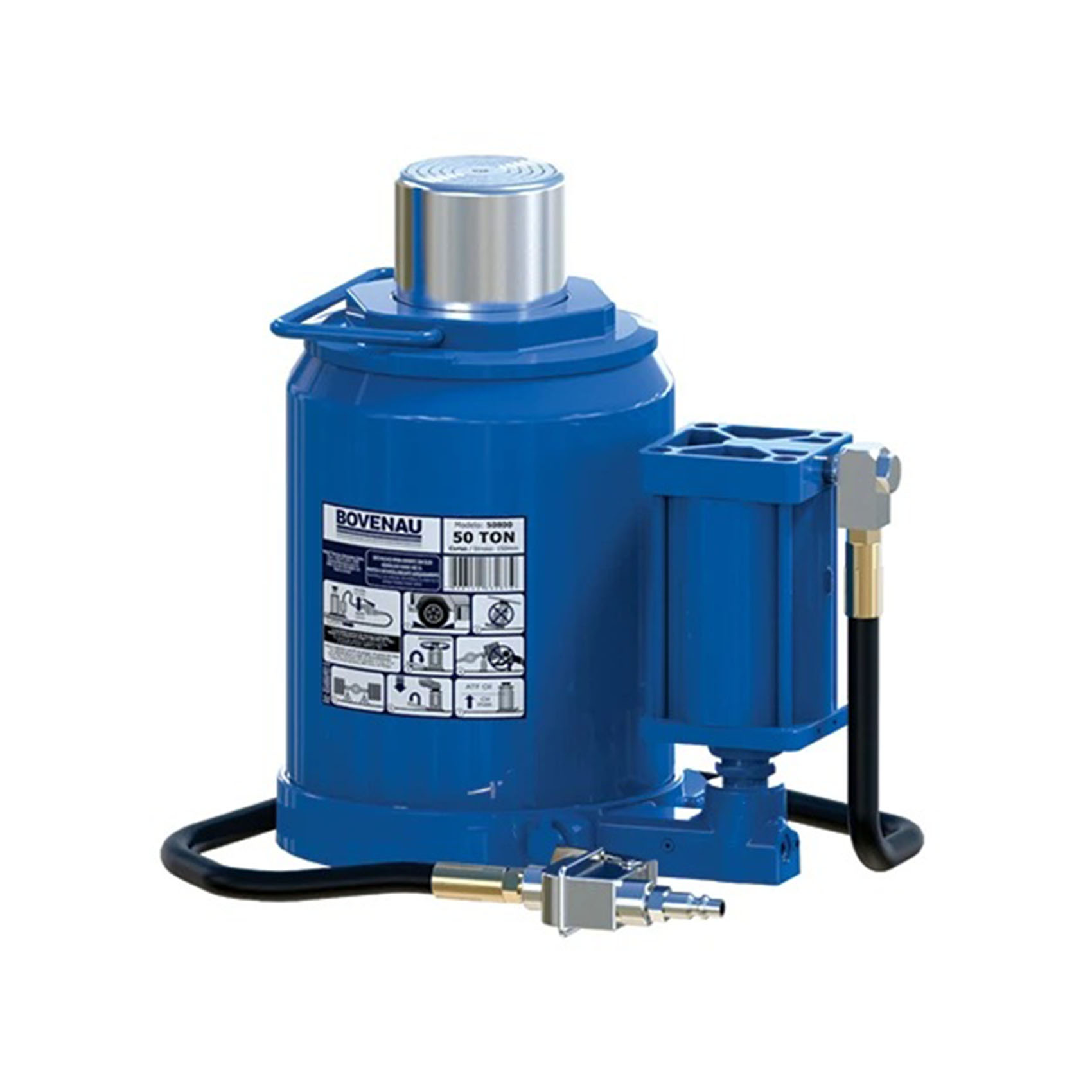 BOVENAU 50 TON MTP HYDROPNEUMATIC JACK AIR OP MTP-50 50801| PNEUMATIC TOOL | PROFESSIONAL QUALITY GARAGE TOOL | GARGE, WORKSHOP, REPAIR SHOP | MADE IN BRAZIL