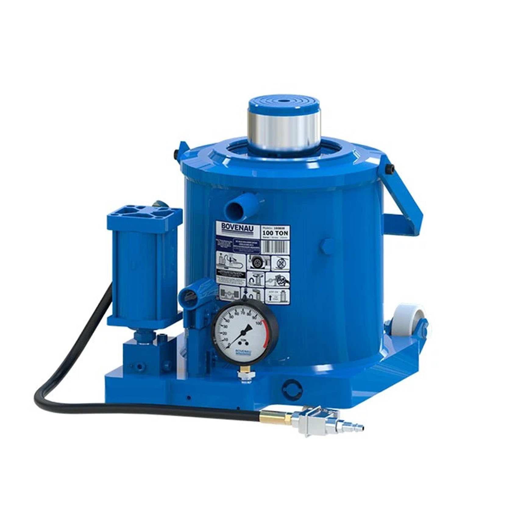 BOVENAU 100 TON MTP HYDROPNEUMATIC JACK AIR OP MTP-100 7 BAR 100800 | PNEUMATIC TOOL | PROFESSIONAL QUALITY GARAGE TOOL | GARGE, WORKSHOP, REPAIR SHOP | MADE IN BRAZIL