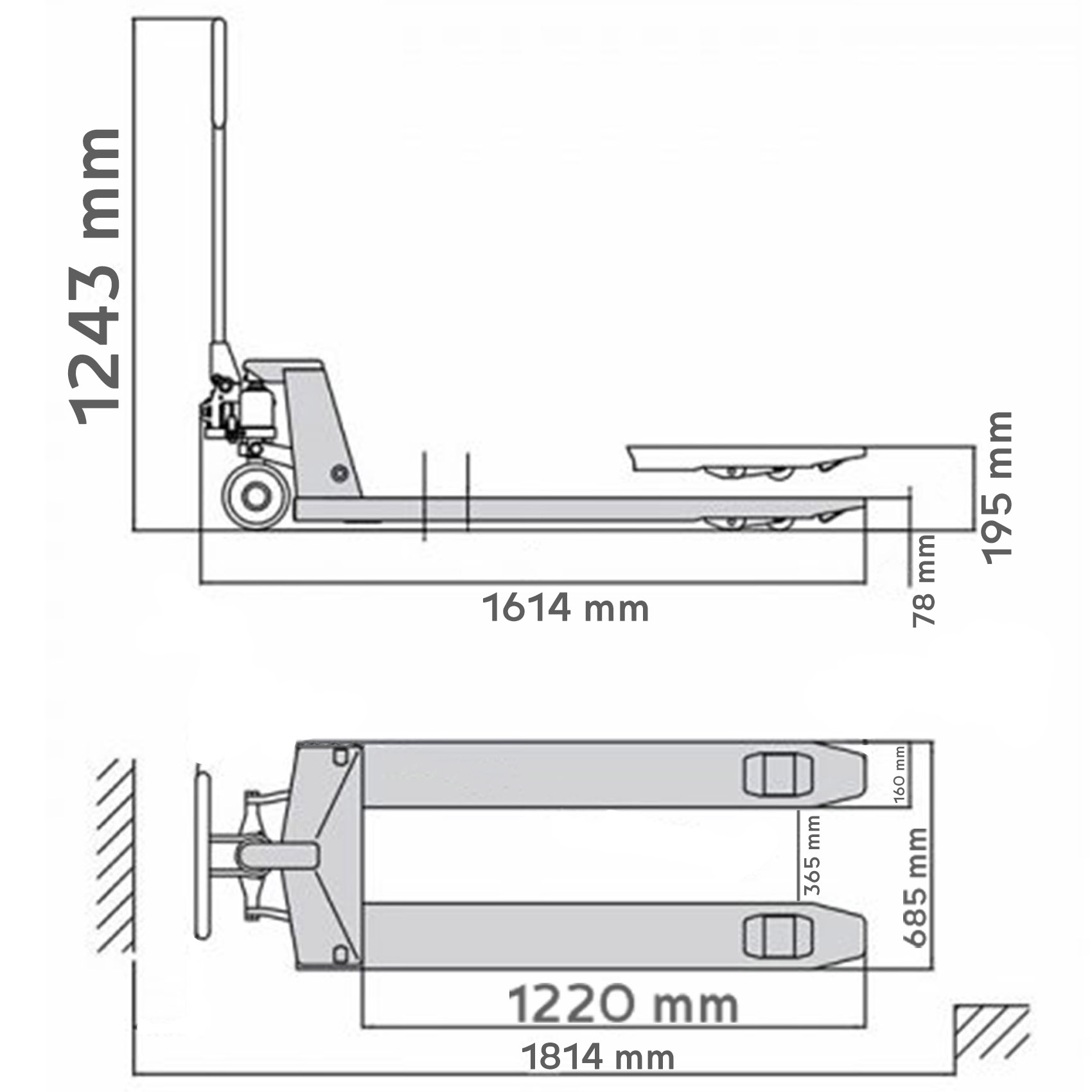 BOVENAU 5 TON MANUAL HYDRAULIC PALLET TRUCK 685X1150 TP5300 LIFTING TROLLEY | HIGH PRECISION | LOW VIBRATION & IMPROVE ACCURACY | EASY MANEUVERING | MADE IN BRAZIL - Image 2