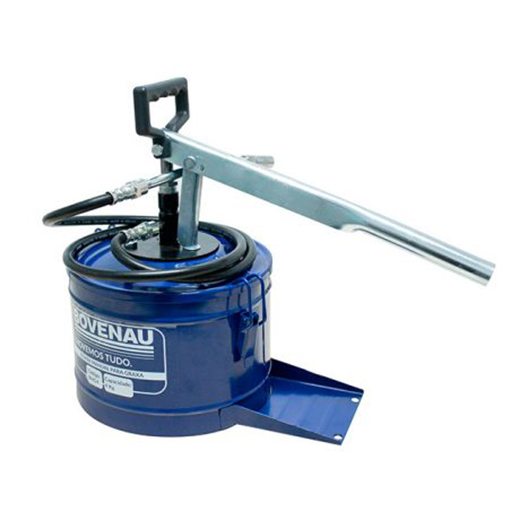 BOVENAU 4KG MANUAL GREASE PUMP BMG4 GREASE COMPACTOR WITH HIGH-PRESSURE HOSE | 4-JAW HYDRAULIC COUPLER NOZZLE | PROFESSIONAL TOOL | GARAGE - WORKSHOP - REPAIR SHOP | MADE IN BRAZIL