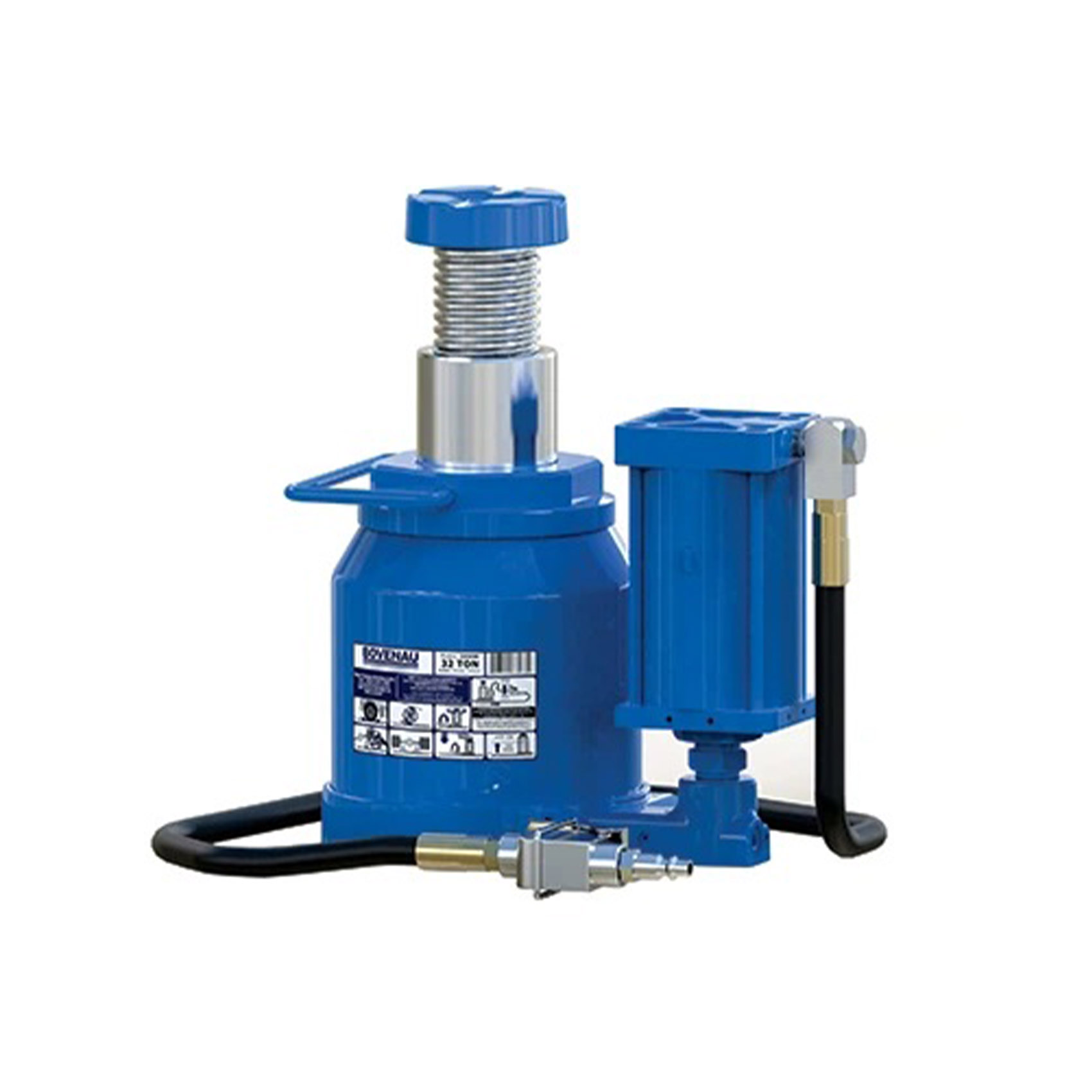 BOVENAU 32 TON HYDROPNEUMATIC BOTTLE JACK OP LOW PROFILE 32503B | AUTOMOTIVE AND INDUSTRIAL SECTORS | PNEUMATIC AIR TOOL | PROFESSIONAL QUALITY |  GARAGE TOOL, WORKSHOP, REPAIR SHOP | MADE IN BRAZIL