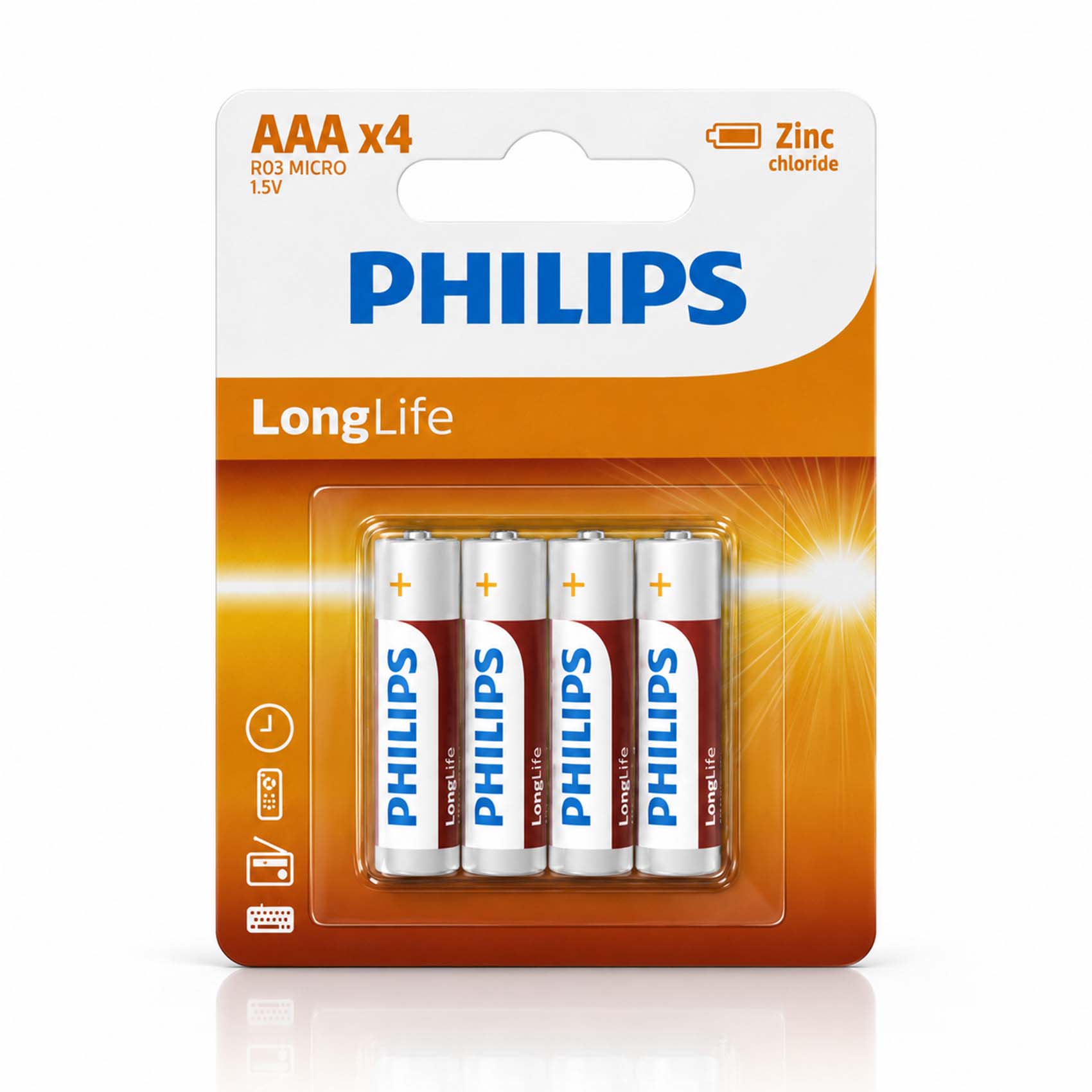 PHILIPS 1.5V LONGLIFE R03 MICRO AAA POWER ZINC BATTERY 4 PCS R03L4B/978712581546731_534.jpg